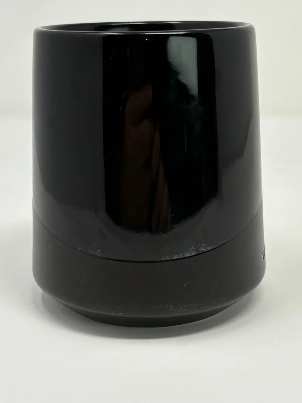Starbucks 2017 Half Matte, Half Glossy Black Diagonal Mug Geometric Handle 14oz